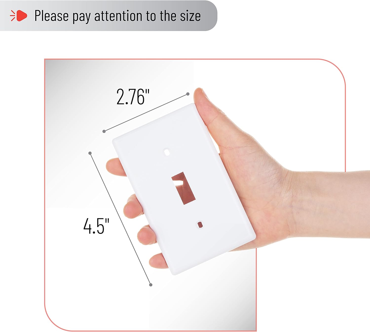 Bates- Light Switch Cover, Switch Plate Covers, Pack of 10, Single Light Switch - Image 3