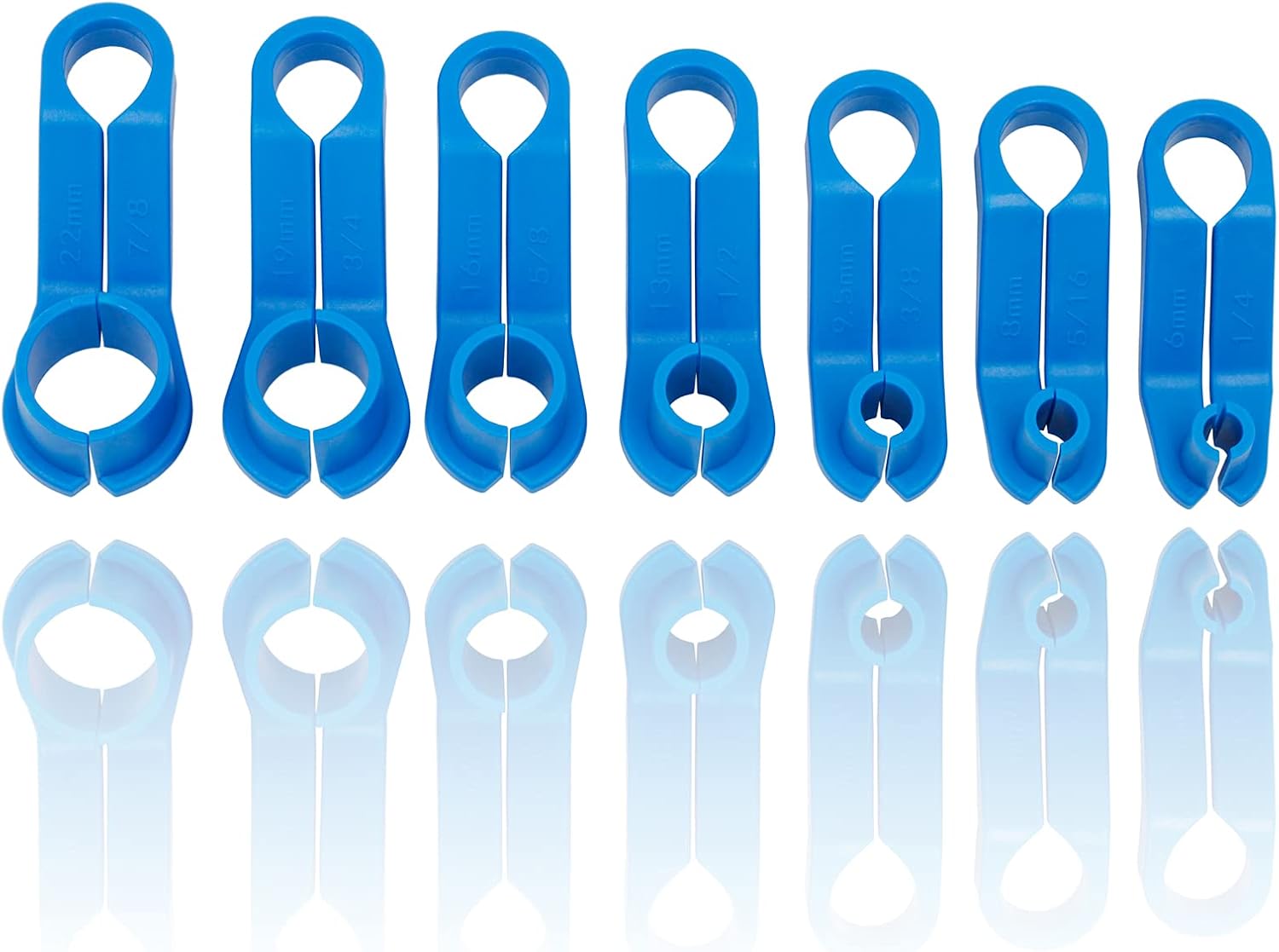 7PCS AC Fuel Line Disconnect Tool Set for Most Ford/GM/Chrysler/Mazda,Includes 1/4 5/16 3/8 1/2 5/8 3/4 7/8 Inch Transmission Oil Cooler Line Quick Disconnect Kit Fuel Line Removal Tool - Image 1
