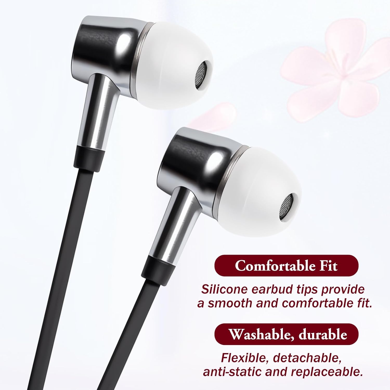 15 Pairs Silicone Ear Bud Replacement Pieces Earbuds Ear Tips Replacement Ear Bud Covers S/M/L Sizes Ear Gels Soft Earphones Earbuds White Ear Cushion Ear Bud Tips Replacement Kit - Image 4