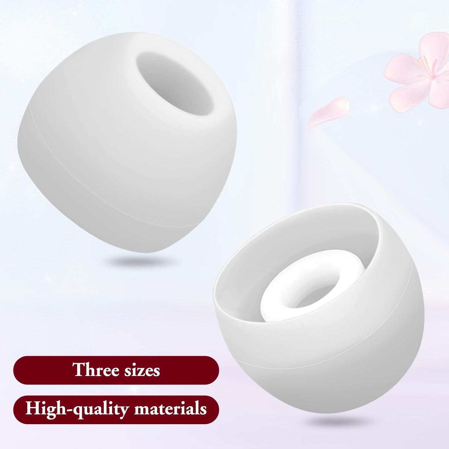 15 Pairs Silicone Ear Bud Replacement Pieces Earbuds Ear Tips Replacement Ear Bud Covers S/M/L Sizes Ear Gels Soft Earphones Earbuds White Ear Cushion Ear Bud Tips Replacement Kit - Image 7