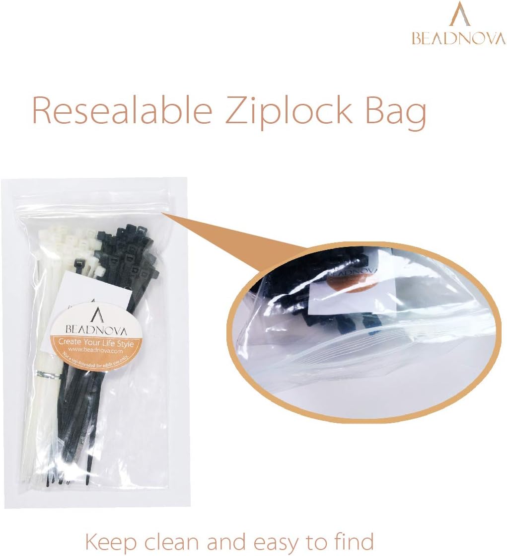 Cable Ties 100 Pcs Wraps Zip Ties Heavy Duty for Multi-Purpose(6 Inch, Black and White, 50pcs for Each) - Image 6