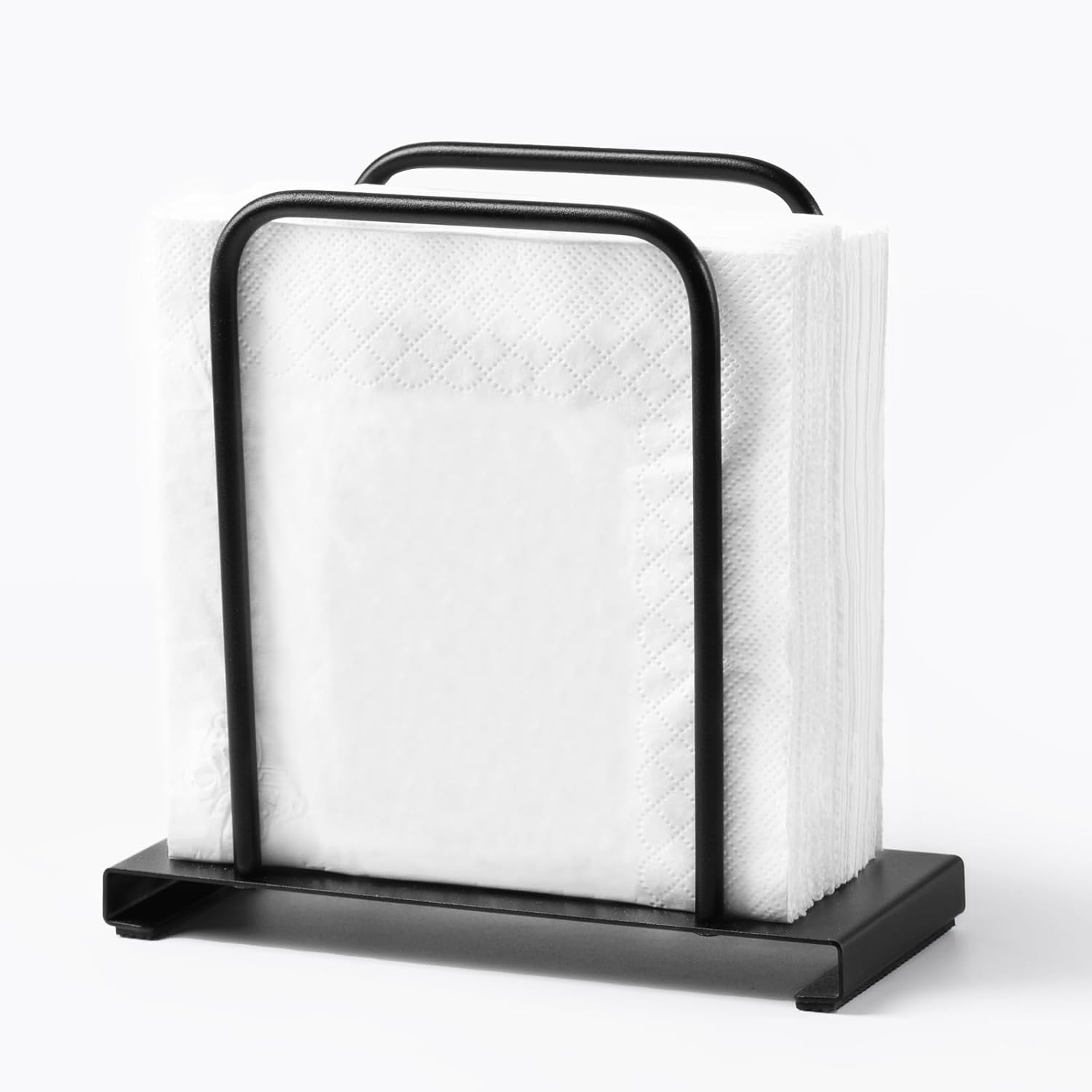 Napkin Holder, Modern Standing Paper Napkin Holders for Kitchen Dining Table, Metal Napkin Storage for All Dining Room Decors, Black - Image 1