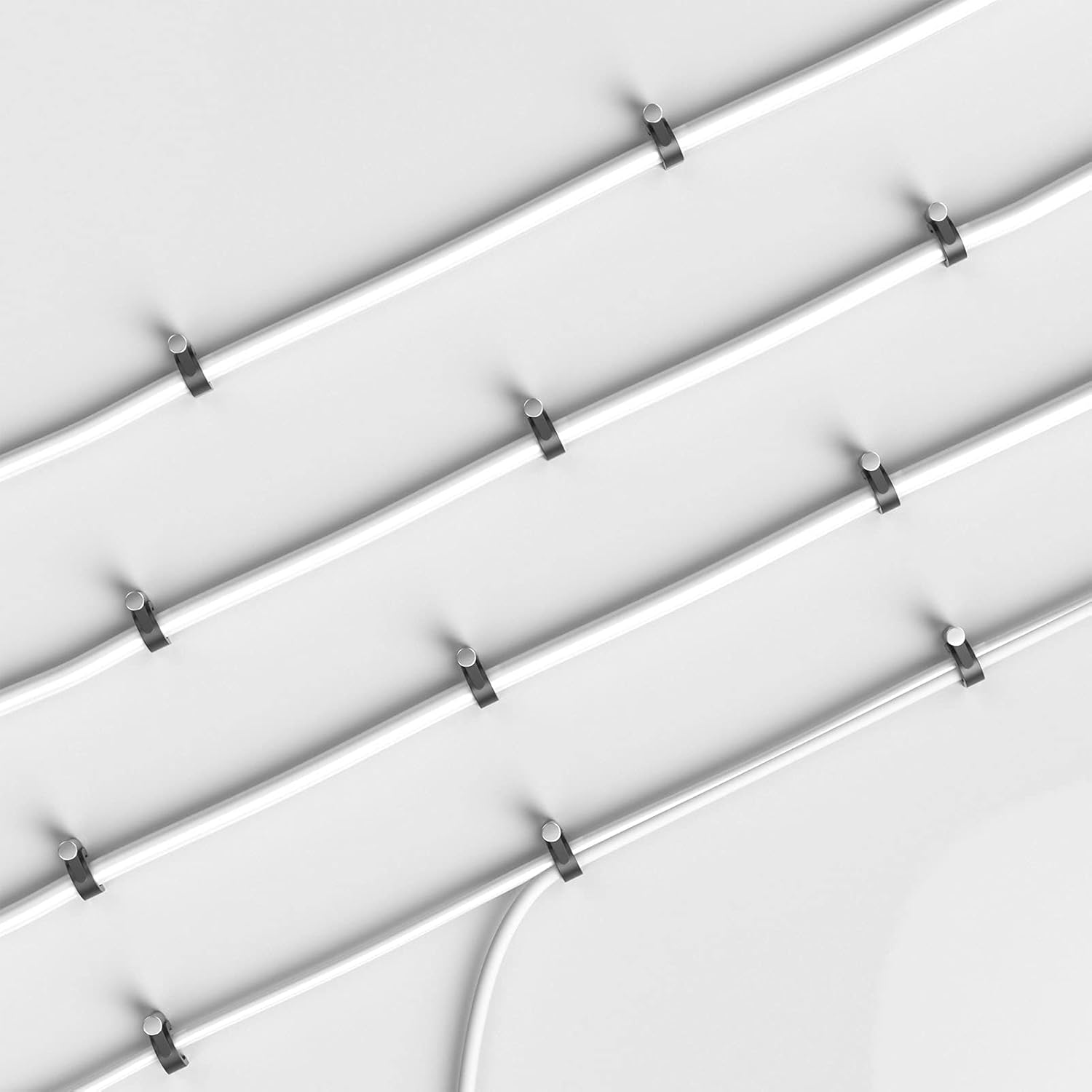 200 Pcs Cable Clips 4/6/8/10mm Nail in Cable Clips Cable Wire Clips Cable Tacks Coax Cable Clips Speaker Wire Clips Cable Nails for Cords Wall Wire Clips RG6 RG59 CAT6 RJ45 Ethernet Cable Clips Black - Image 8