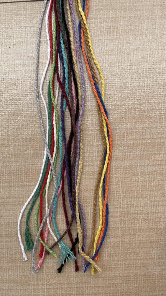 (109 Yards/1.5mm/35 Colors Optional) Cotton Baker Twine DIY Craft Macramé Natural Cotton Rope Craft Making Knitting String Rope DIY Wedding Decor Supply Christmas Wrapping (Yellow) - Image 7