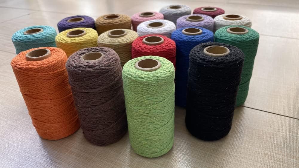 (109 Yards/1.5mm/35 Colors Optional) Cotton Baker Twine DIY Craft Macramé Natural Cotton Rope Craft Making Knitting String Rope DIY Wedding Decor Supply Christmas Wrapping(deep Green) - Image 5