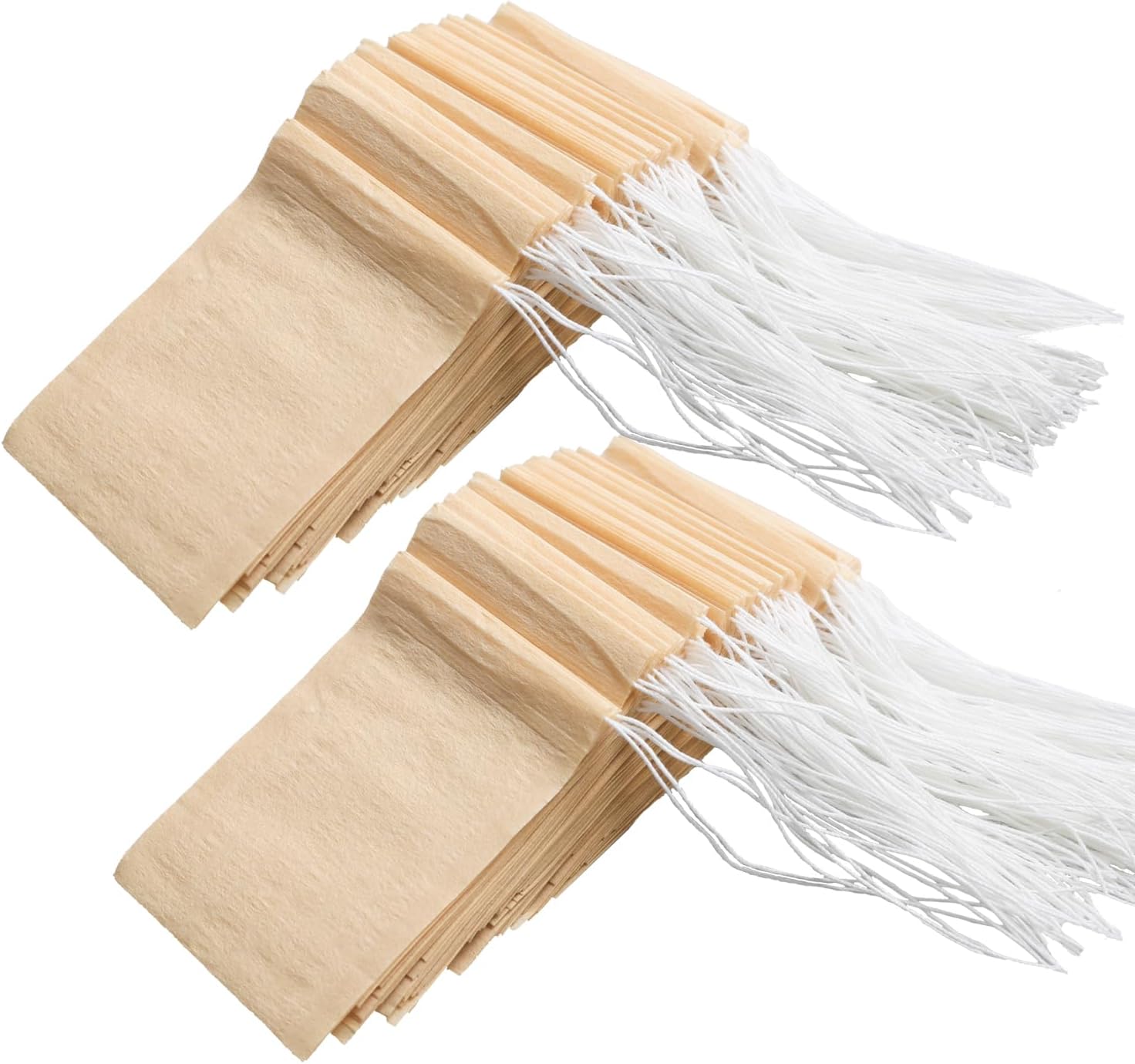 100pcs Disposable Tea Bags for Loose Tea, Small Empty Tea Bag with Wood Pulp Material, Unbleached Tea Filter Bag with Drawstring (Initial, 1.97 x2.76 inch) - Image 2