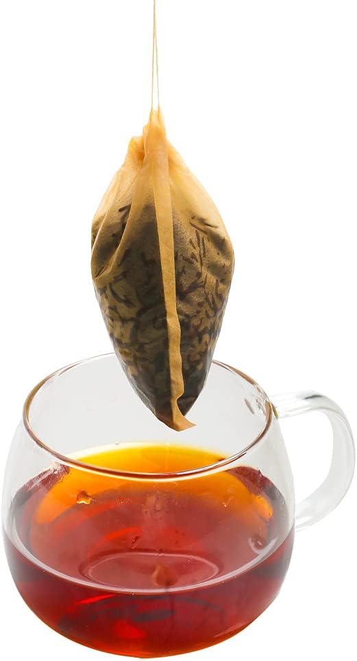 Tea Filter bags, safe and natural material, disposable tea infuser, empty tea bag with drawstring for loose leaf tea, set of 100（3.15 x 3.94 inch ） (White) - Image 5