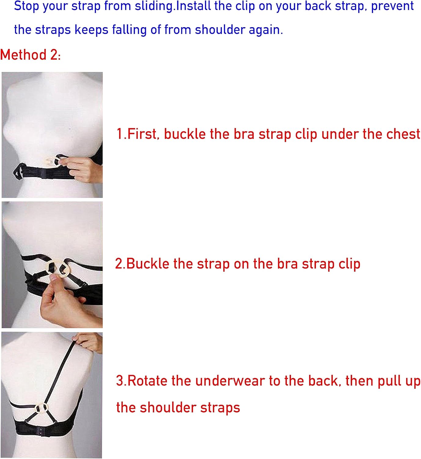 Bra Strap Clips for Racerback, Anti-Slip Buckles Conceal Straps, Racer Back Conceal Straps - Image 6