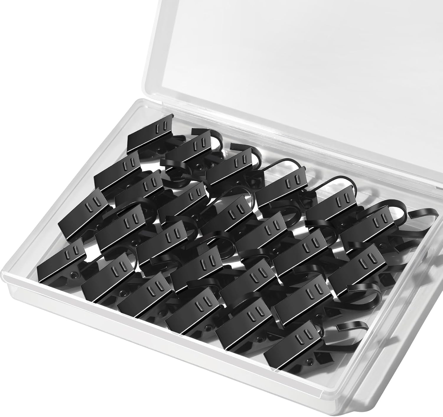 25 Pcs Small Curtain Hooks for Drapes, Curtain Clips for Hanging Hooks for Drapes Bows Hat, Curtain Rod Hooks, Stainless Steel S Hooks for Hanging Tent Lights Photo Party Decorations - Image 8