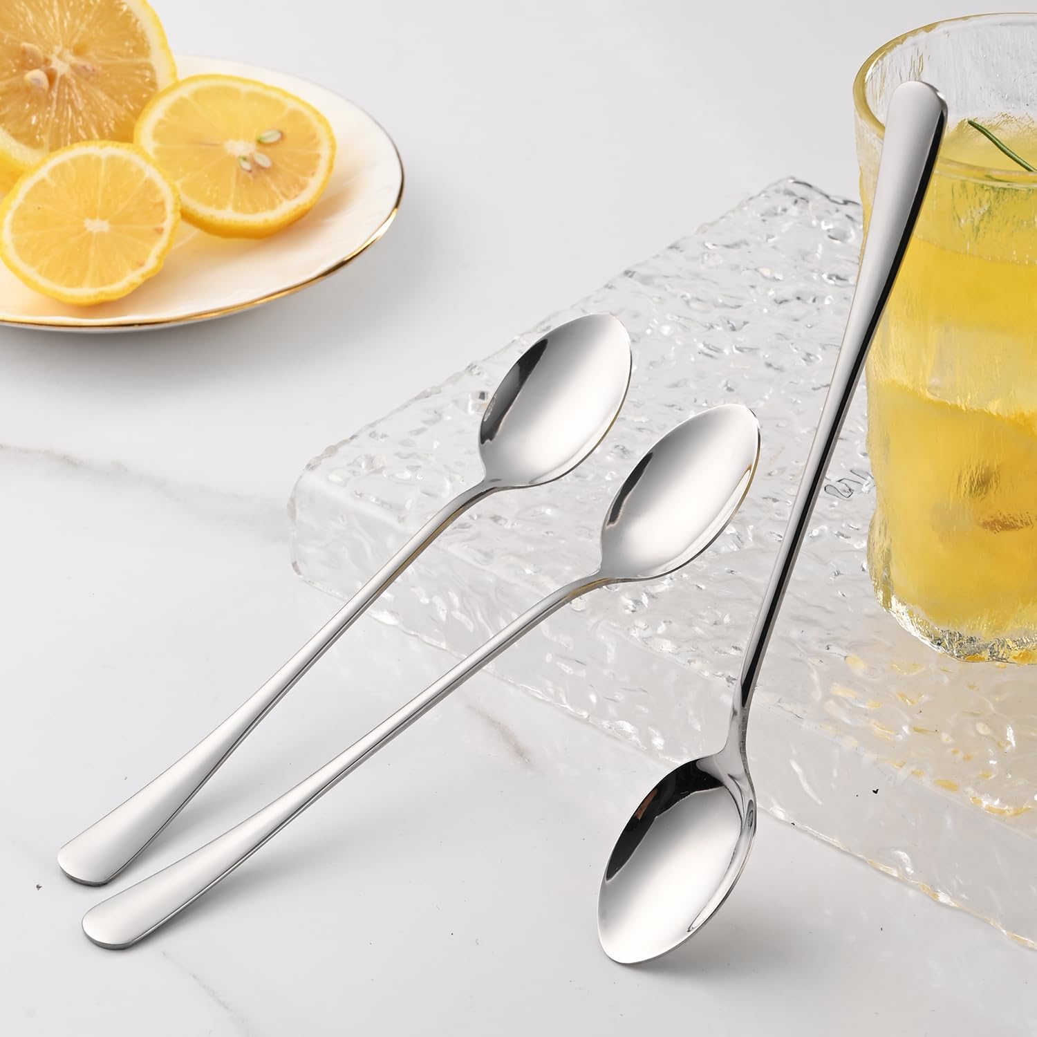 7.5 Inches Stainless Steel Iced Tea Spoons,Set Of 8 Long Stirring Spoons For Coffee,Cocktail,Ice Cream,Long Handle Iced Teaspoons,Latte Spoons For Mixing - Image 6
