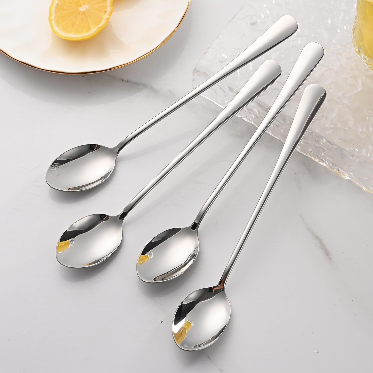 7.5 Inches Stainless Steel Iced Tea Spoons,Set Of 8 Long Stirring Spoons For Coffee,Cocktail,Ice Cream,Long Handle Iced Teaspoons,Latte Spoons For Mixing - Image 7