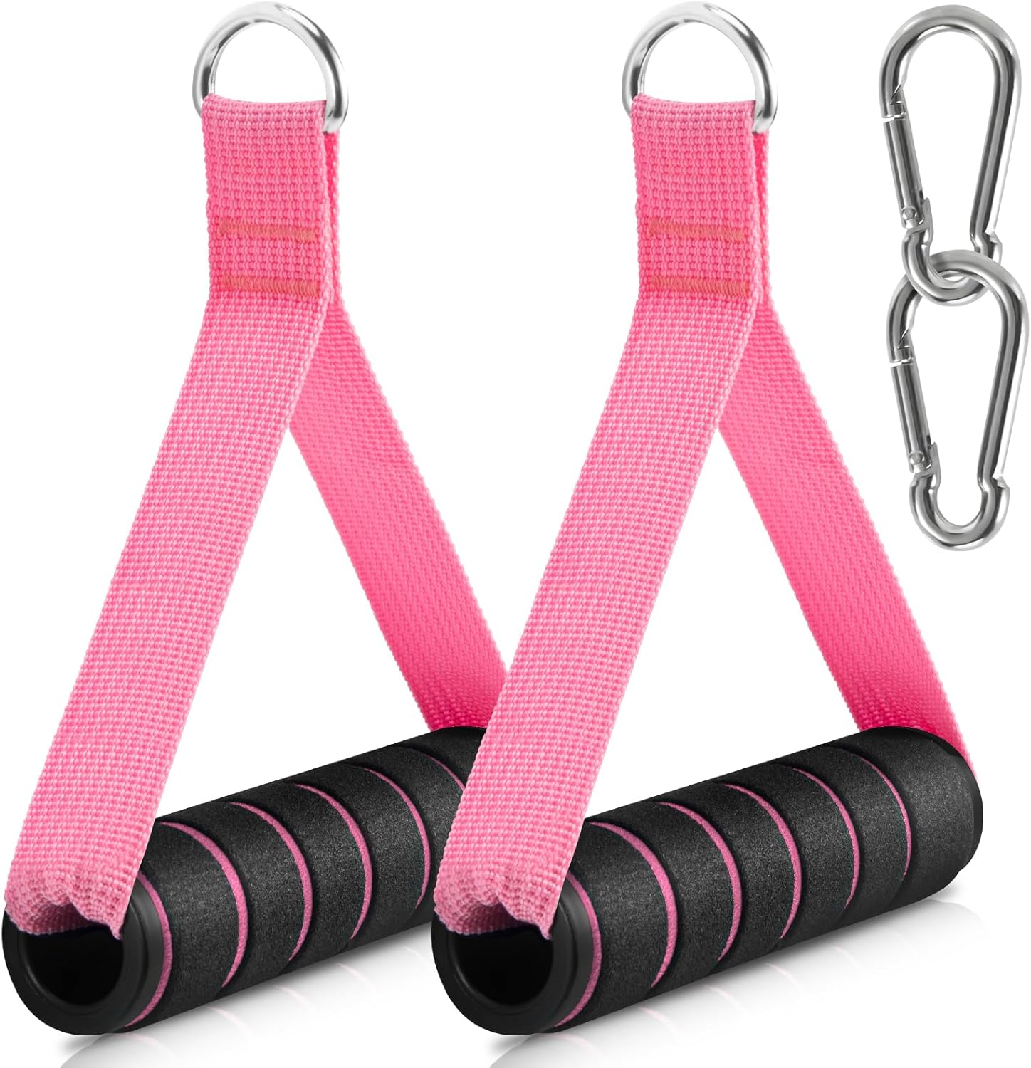 2 Pack Upgraded Exercise Handles, Gym Handle Equipment for Cable Machine Attachments, Strength Training Workout, Pilates, Home Gym, Resistance Bands, Heavy Duty Workout Accessories - Image 1