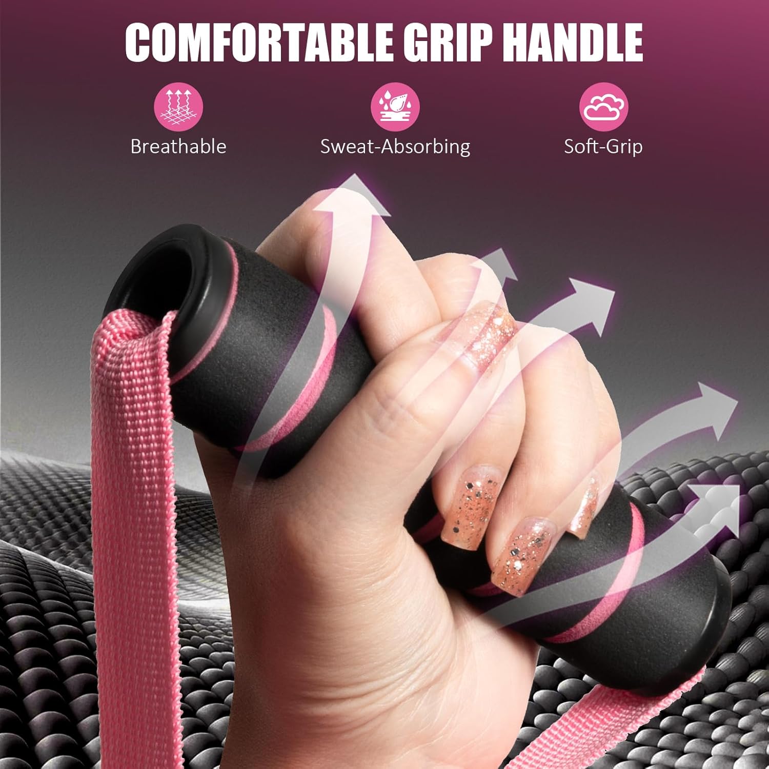 2 Pack Upgraded Exercise Handles, Gym Handle Equipment for Cable Machine Attachments, Strength Training Workout, Pilates, Home Gym, Resistance Bands, Heavy Duty Workout Accessories - Image 3