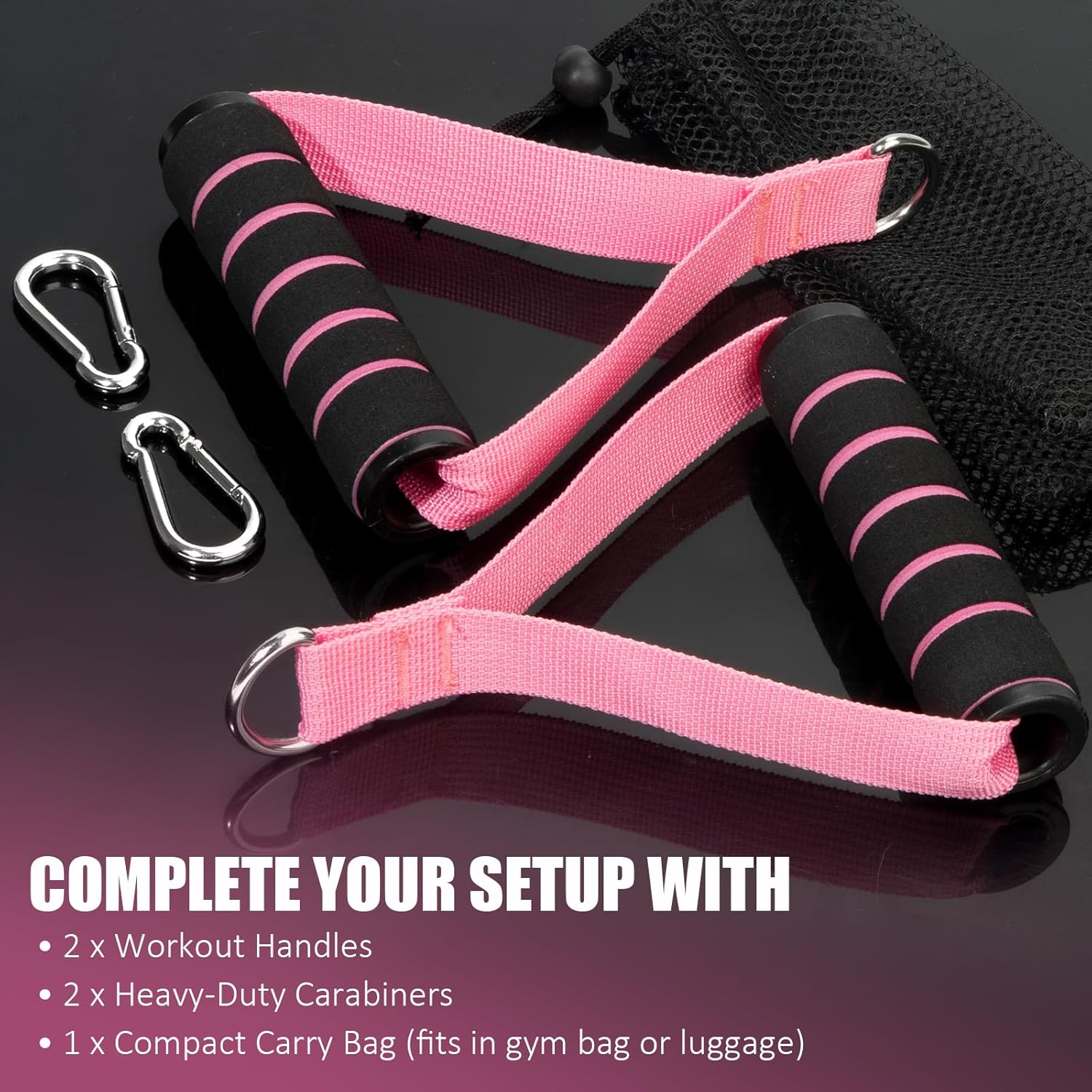 2 Pack Upgraded Exercise Handles, Gym Handle Equipment for Cable Machine Attachments, Strength Training Workout, Pilates, Home Gym, Resistance Bands, Heavy Duty Workout Accessories - Image 4