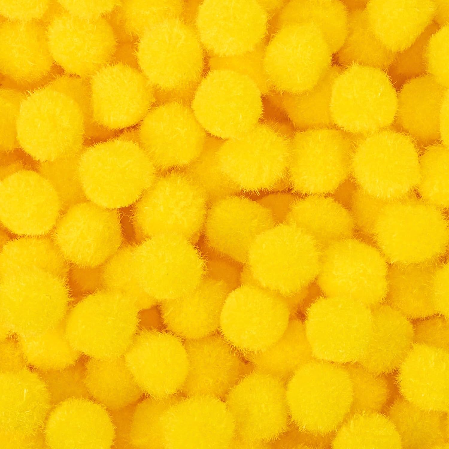 Bright Yellow Pom Poms - 800pcs Soft Fluffy Balls pompones para llaveros for DIY Projects,Crafts,Party Decor, Scrapbooking & Home Decorations 1/2 Inch - Image 1
