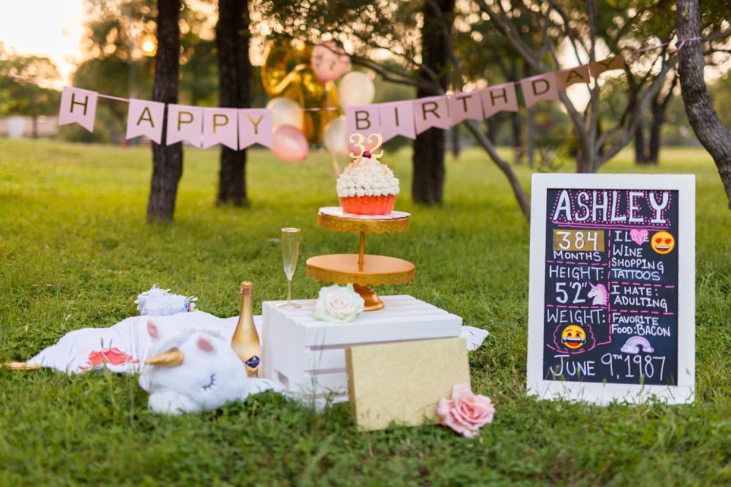 Happy Birthday Banner Pink Birthday Signs Party Supplies Garland Decorations Nursery Hanging Decor (Soft Pink) - Image 3