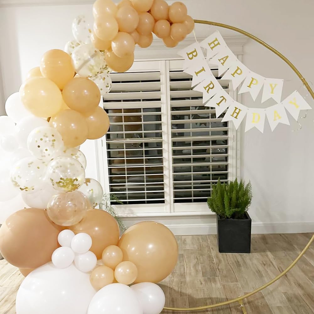 Happy Birthday Banner Birthday Party Supplies Garland Decorations Birthday Signs Nursery Hanging Decor (White) - Image 7