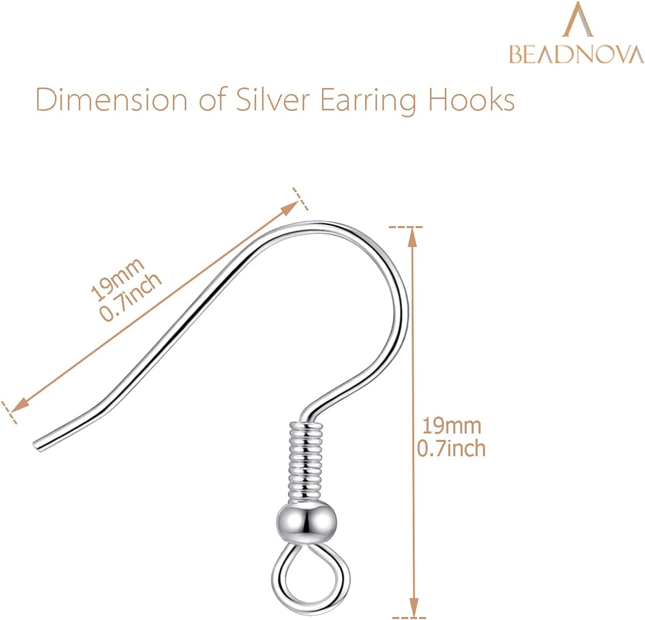 Fish Hook Earring Hooks 150pcs Earring Findings with Backs for Ear Wire Supplies Ear Post Making DIY (150pcs Silver Earrwires and 150 pcs Backs, Total 300pcs) - Image 2