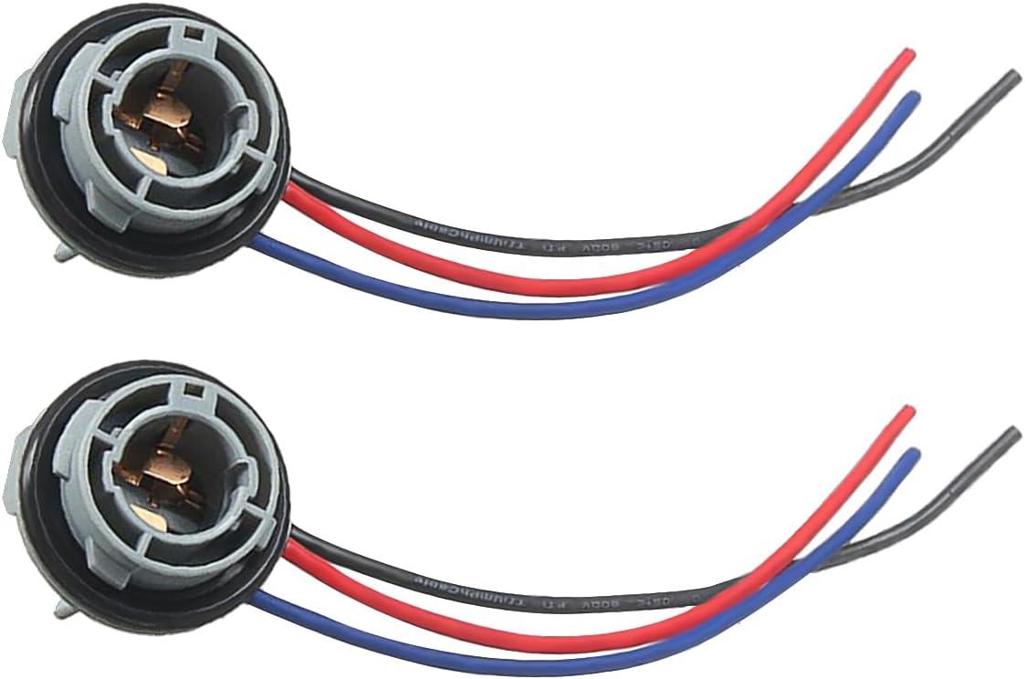2PCS 1157 LED Bulb Socket Plug, Waterproof Turn Signal Brake Light Tail Light Socket Harness, Base Plug Connector Professional Car Accessories Fits Most Cars, Trucks, SUVs - Image 1