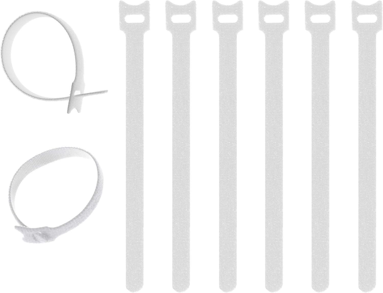 Adjustable Cable Straps Cable Ties Adjustable Cord Wire Organizer for Cord Management (8 Inches, 60 Pieces, White) - Image 1