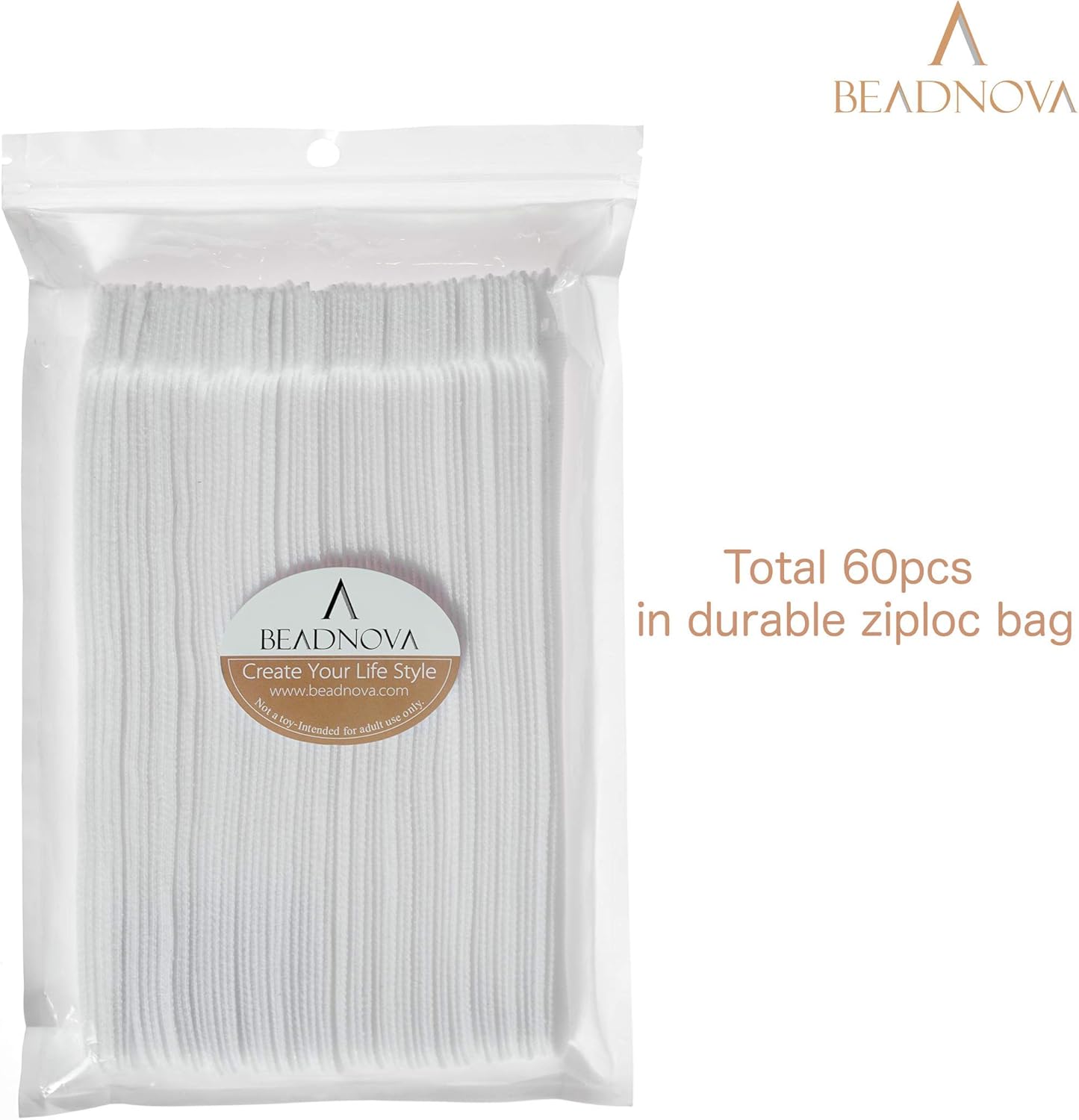 Adjustable Cable Straps Cable Ties Adjustable Cord Wire Organizer for Cord Management (8 Inches, 60 Pieces, White) - Image 6