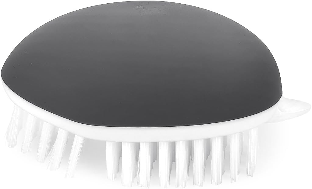Vegetable Brush Potato Scrubber Brush Non Slip Comfortable Fruit Cleaning Tools for Washing Fruit Mushrooms Carrot or Tough-Skinned Vegetables (1 Pack Grey) - Image 1