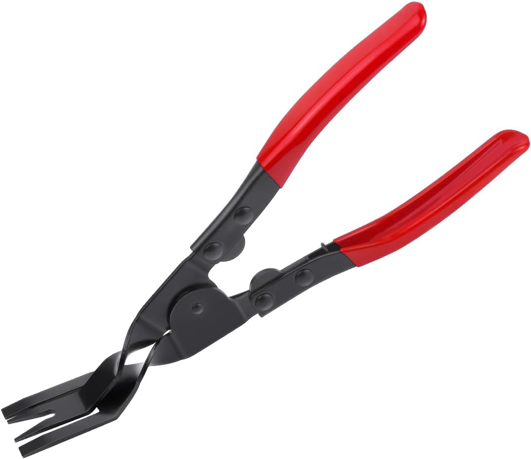 1 Pcs Automobile Interior Upholstery Trim Clip Pliers Remover Tool, Push Pin Pliers Panel Clip Removal Pliers Trim Removal Tool (Red) - Image 1