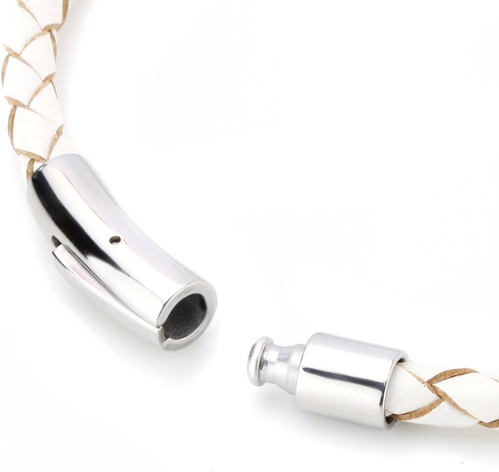 Cord Ends for Jewelry Making Leather End Caps Steel Clasp for Necklace Bracelet (2pcs / Pack, 3mm Round Cord) - Image 3