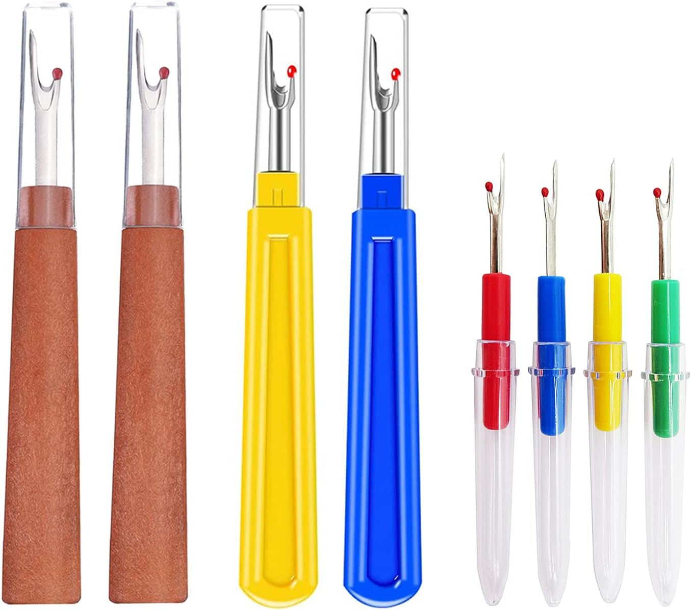 Seam Ripper 8pcs Thread Cutter Stitch Remover Small and Large Thread Remover Stitch Eraser Tag Ripper for Clothes Crafting Embroidery (3 Styles) - Image 1