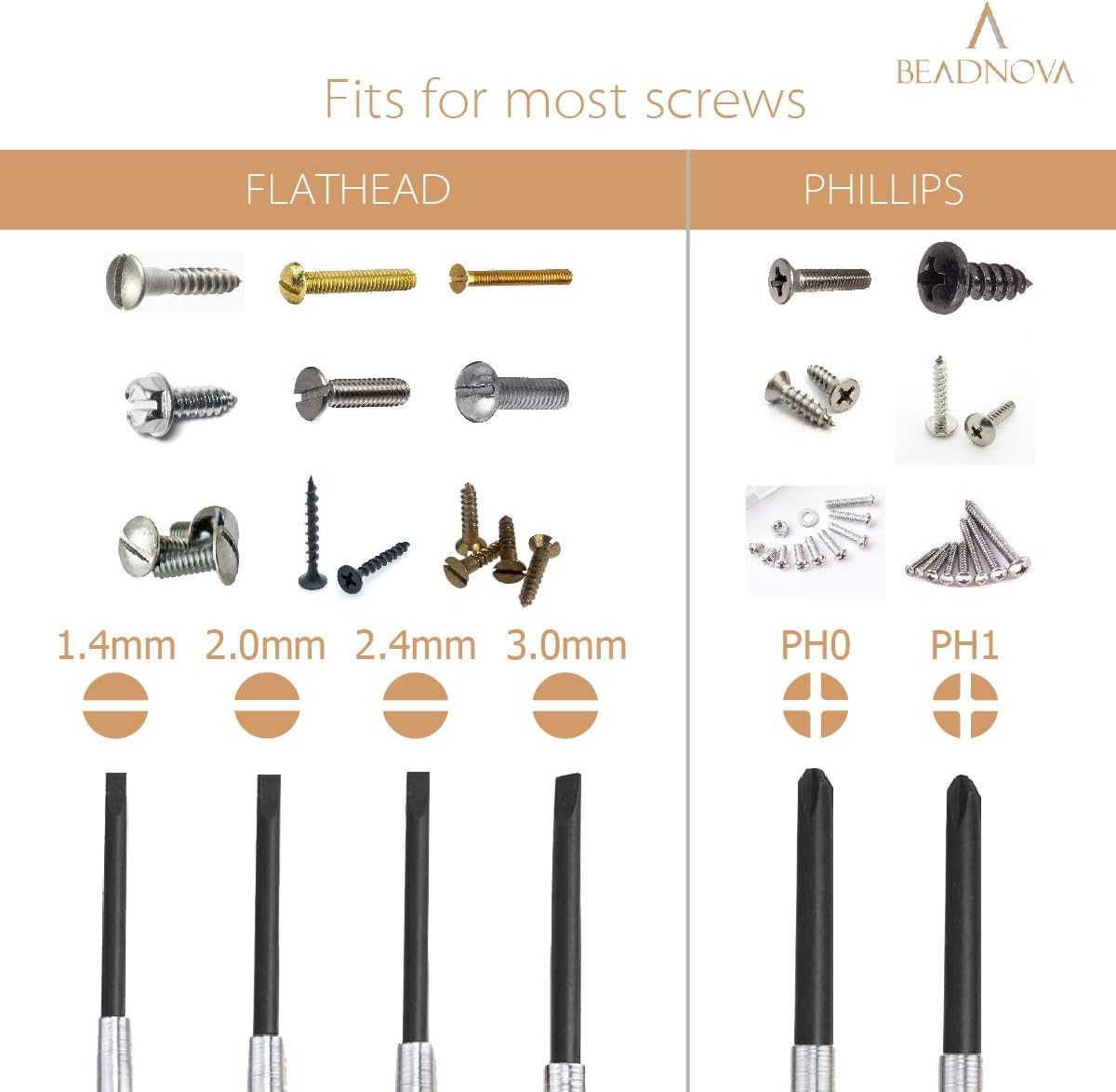 Eyeglass Screwdriver with Case Mini Kit Set Small Screwdriver for Eyeglasses Jewelry Watch Repair DIY (6pcs) - Image 3