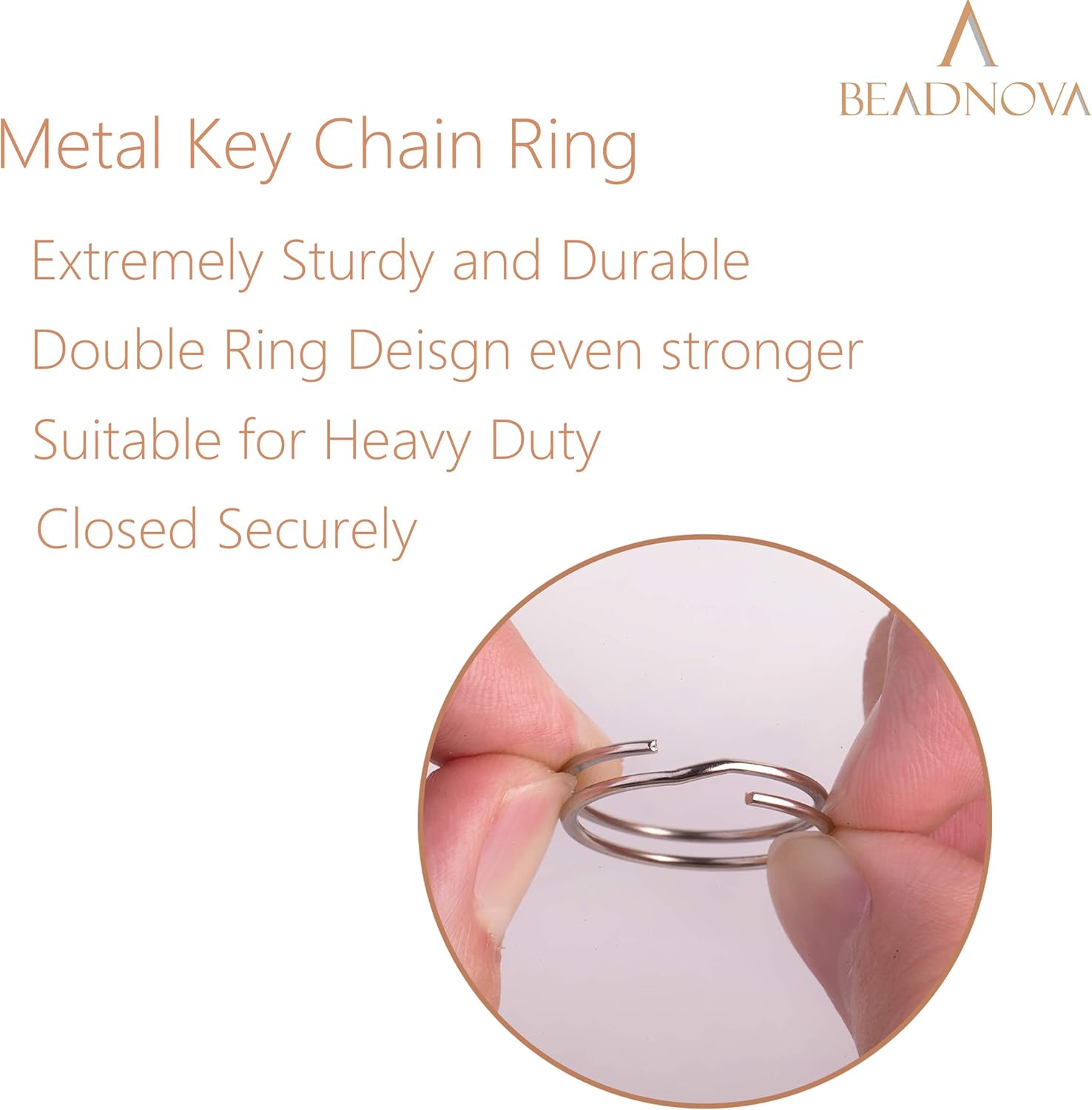 Key Chain Ring Metal Split Ring for Dog Tag and Keys Organization (32mm, 30pcs) - Image 4