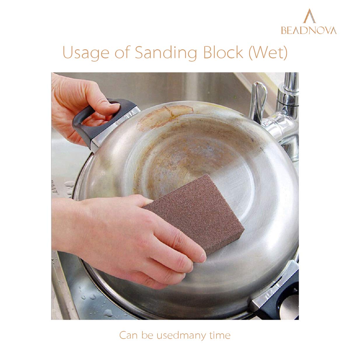 Sanding Sponge Sand Block Coarse/Medium/Fine/Superfine Assorted Dry Wet Sanding Blocks for Wood Wall Home (Pack of 4, 4 Grit) - Image 4