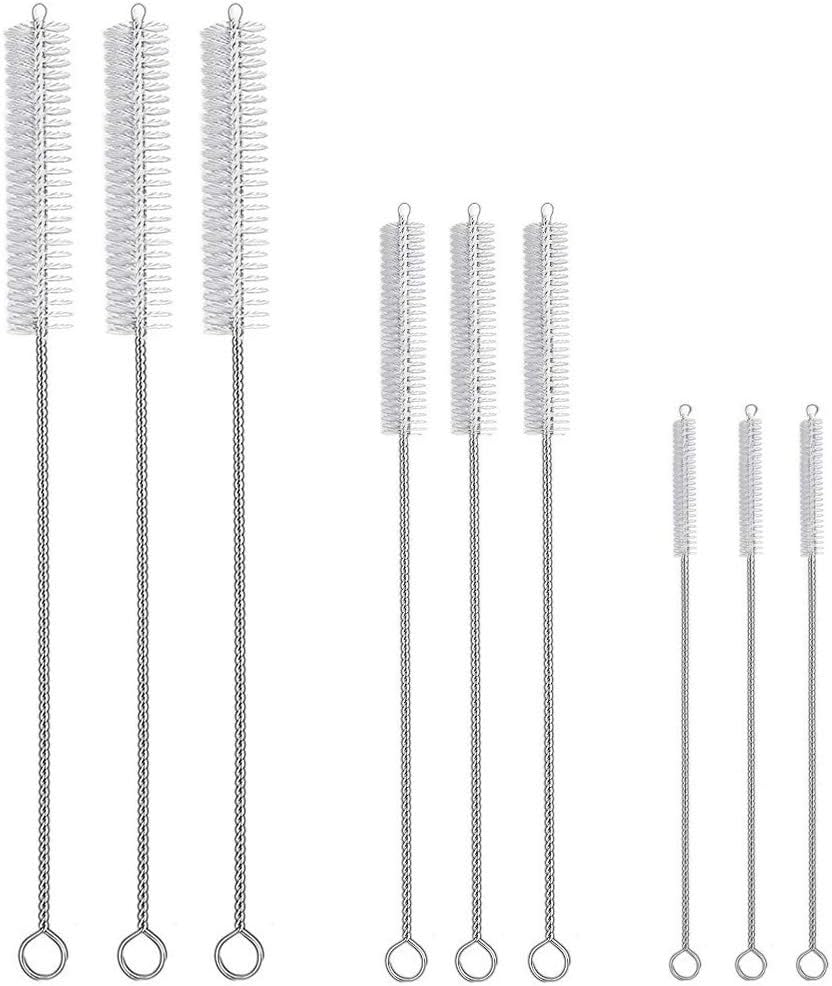9-Piece Straw Cleaner Brush Kit - for Stanley Mug 40, 30, 20 oz, (3-Size) Extra Long Pipe Cleaners, Straw Cleaning Brush for Tumbler, Sippy Cup, Bottle and Tube - Image 1