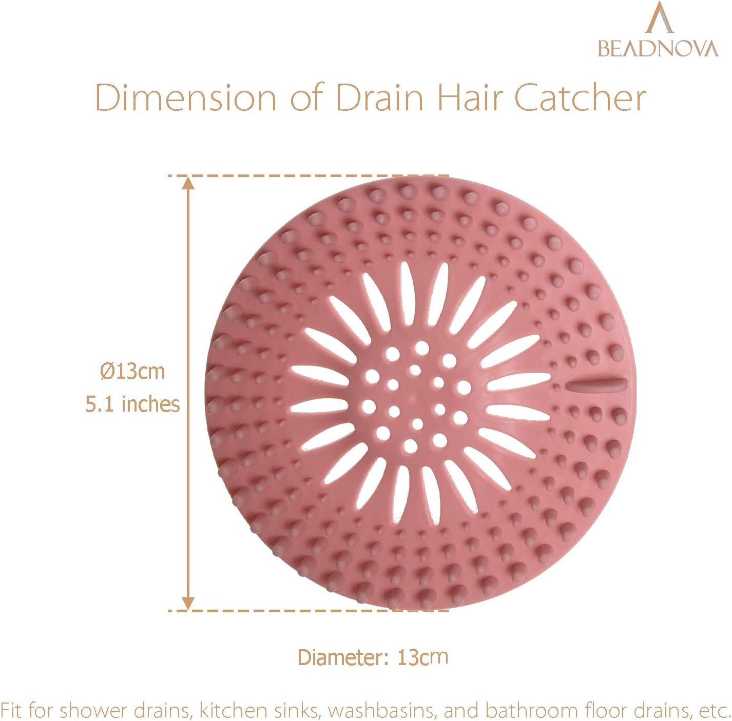 Drain Hair Catcher Cover Silicon Shower Drain Hair Trap Universal Stopper for Shower Bathroom Bathtub Kitchen Tub (Mix Colors, 4 Pack) - Image 2