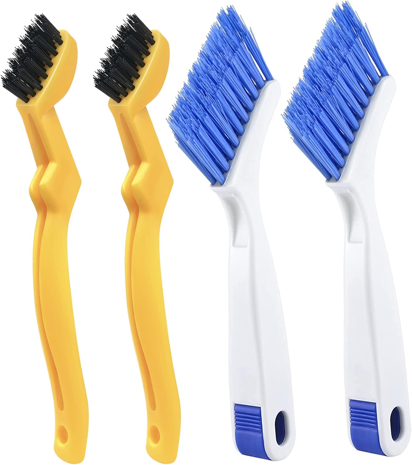 4 PCS Multi Purpose Small Crevice Cleaning Brushes for Tight Narrow Space, Small Scrub Brush Set for Scrubbing Cleaning Kitchen Sink Bathroom Shower Corner Household Use - Image 1