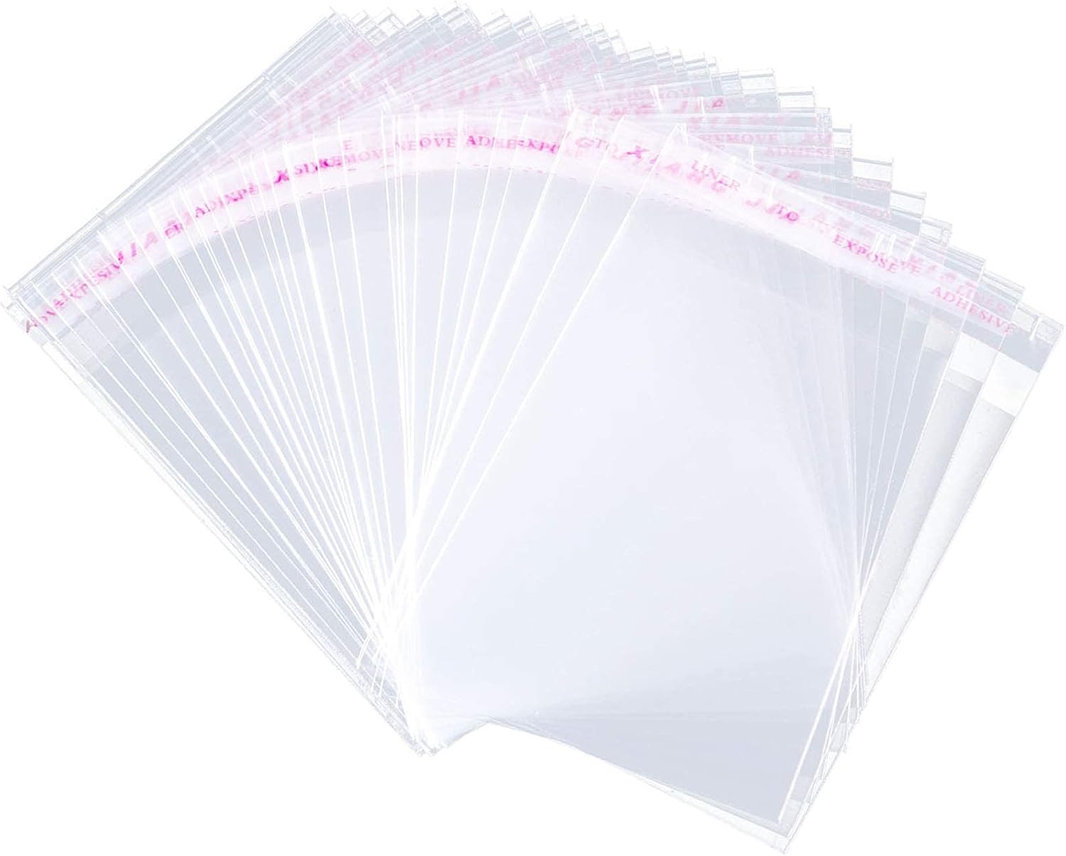 200 Pcs Cellophane Bags 2x3 Inches Self Sealing Cello Bags Small Clear Cookie Bag Adhesive Resealable Plastic Poly Cellophane Treat Bag for Candy Jewelry Gifts Decorative Favor - Image 1