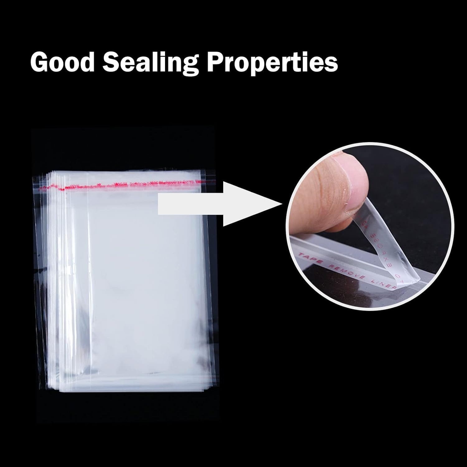 200 Pcs Cellophane Bags 2x3 Inches Self Sealing Cello Bags Small Clear Cookie Bag Adhesive Resealable Plastic Poly Cellophane Treat Bag for Candy Jewelry Gifts Decorative Favor - Image 4