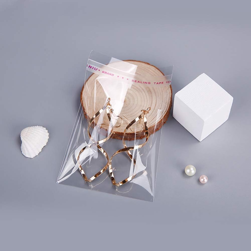 200 Pcs Cellophane Bags 2x3 Inches Self Sealing Cello Bags Small Clear Cookie Bag Adhesive Resealable Plastic Poly Cellophane Treat Bag for Candy Jewelry Gifts Decorative Favor - Image 5