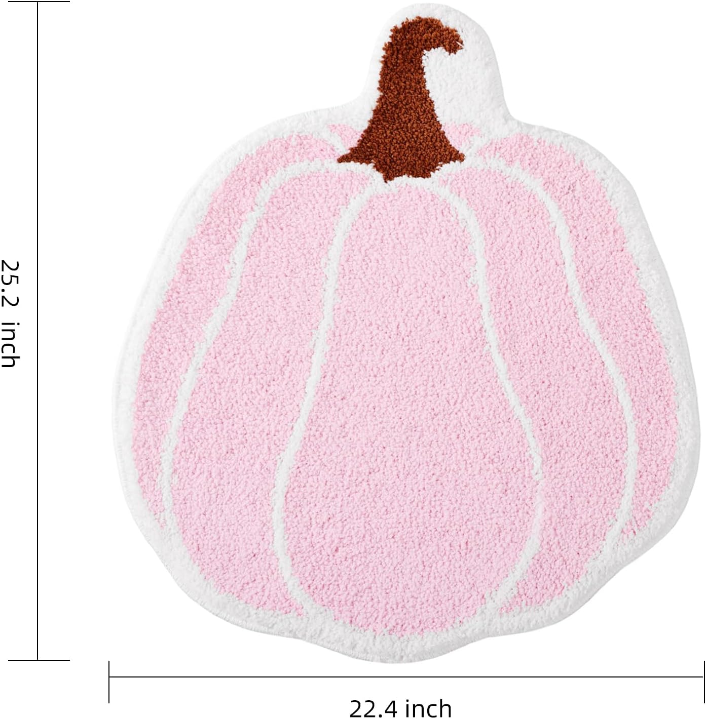 Bathroom Rugs Halloween Pink Rug Cute Pumpkin Bath Mat for Living Room, Bedroom Small Fluffy Washable Rug Non Slip Bath Mats Thanksgiving Door Mat Autumn - Image 2
