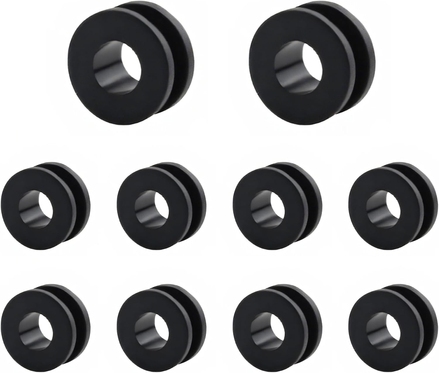10 PCS Motorcycle M6 Grommets Kit, Rubber Bushing Grommets Pressure Relief Cushion for Fairings Cowling, Shockproof Buffer Washer Grommet Replacement for Motorbike Body Repair - Image 1