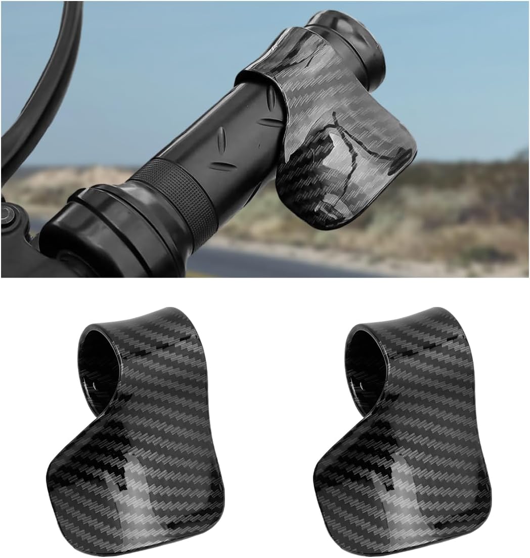 2 PCS Motorcycle Cruise Control, Stable Carbon Fiber Throttle Mounted Motorcycle Cruise Assist, Handrest Wrist Cruise Assist Grip for Handlebar Relieves Hand Joint Fatigue - Image 1