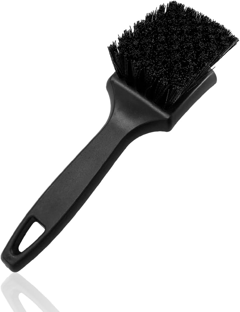 Car Carpet Cleaning Brush, Wheel Hub Scrub Brush Floor Mat Cleaning Brush with Stiff Bristle, Tire Carpet Srubber Upholstery Detailing Brush for Car Interior Home Cleaning (Black) - Image 1