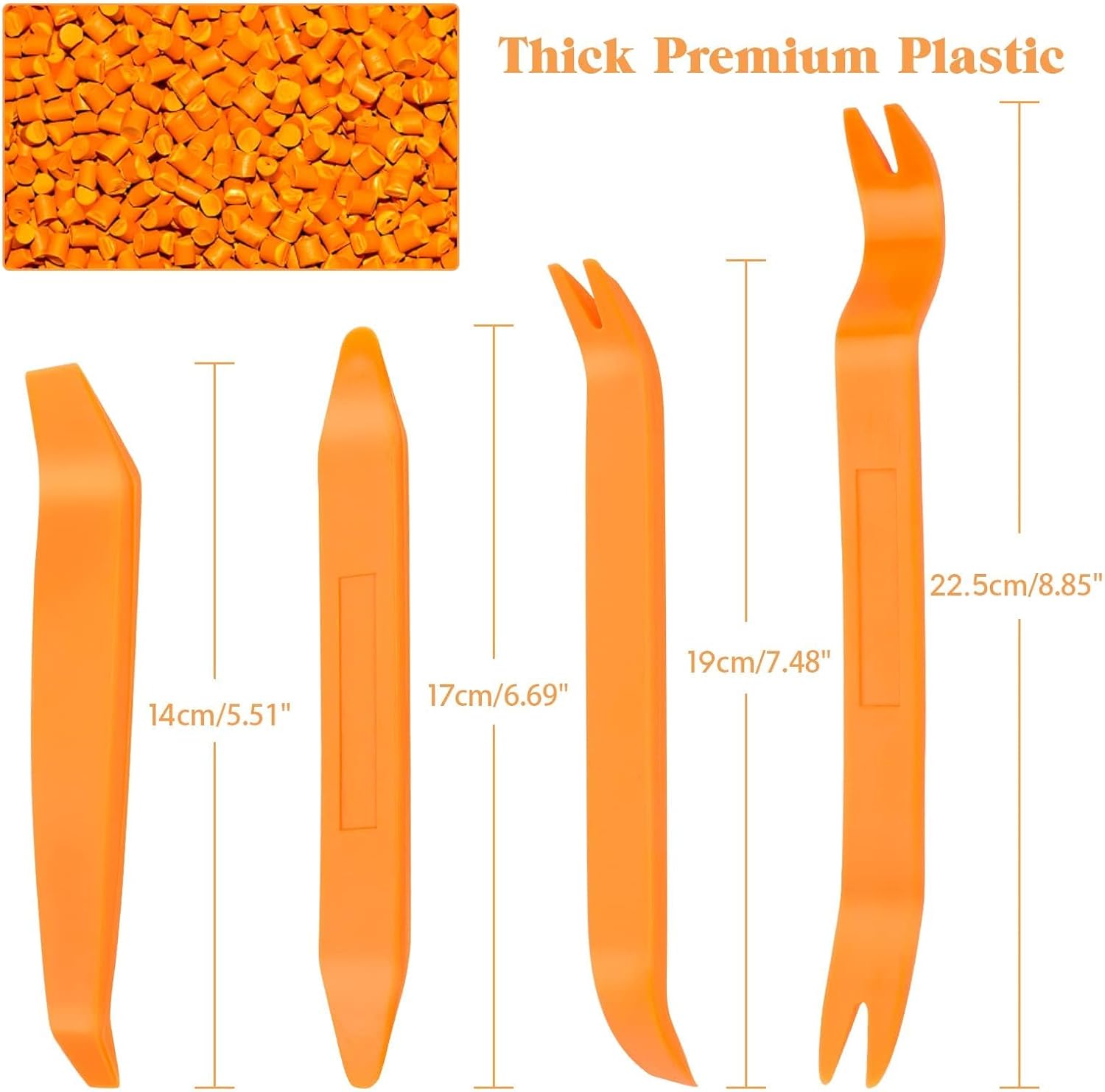 4Pcs Auto Door Clip Panel Trim Removal Tool Kits Thick Plastic Car Tools for Car Dash Radio Audio Installer Pry Tool with Paper Box - Image 2