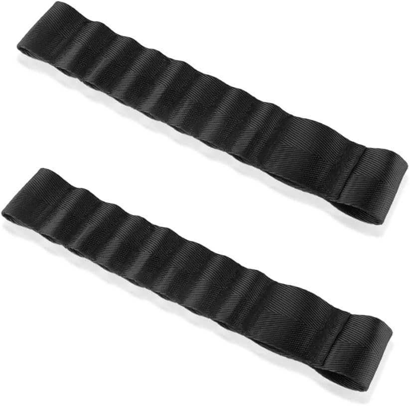 2PCS Door Limiting Straps Compatible With Wrangler CJ YJ TJ JK JKU JL JLU 1985-2023, 9Inch Adjustable Heavy Duty Check Straps With Load 1000 Lb, Unique Car Guard (Black) - Image 1