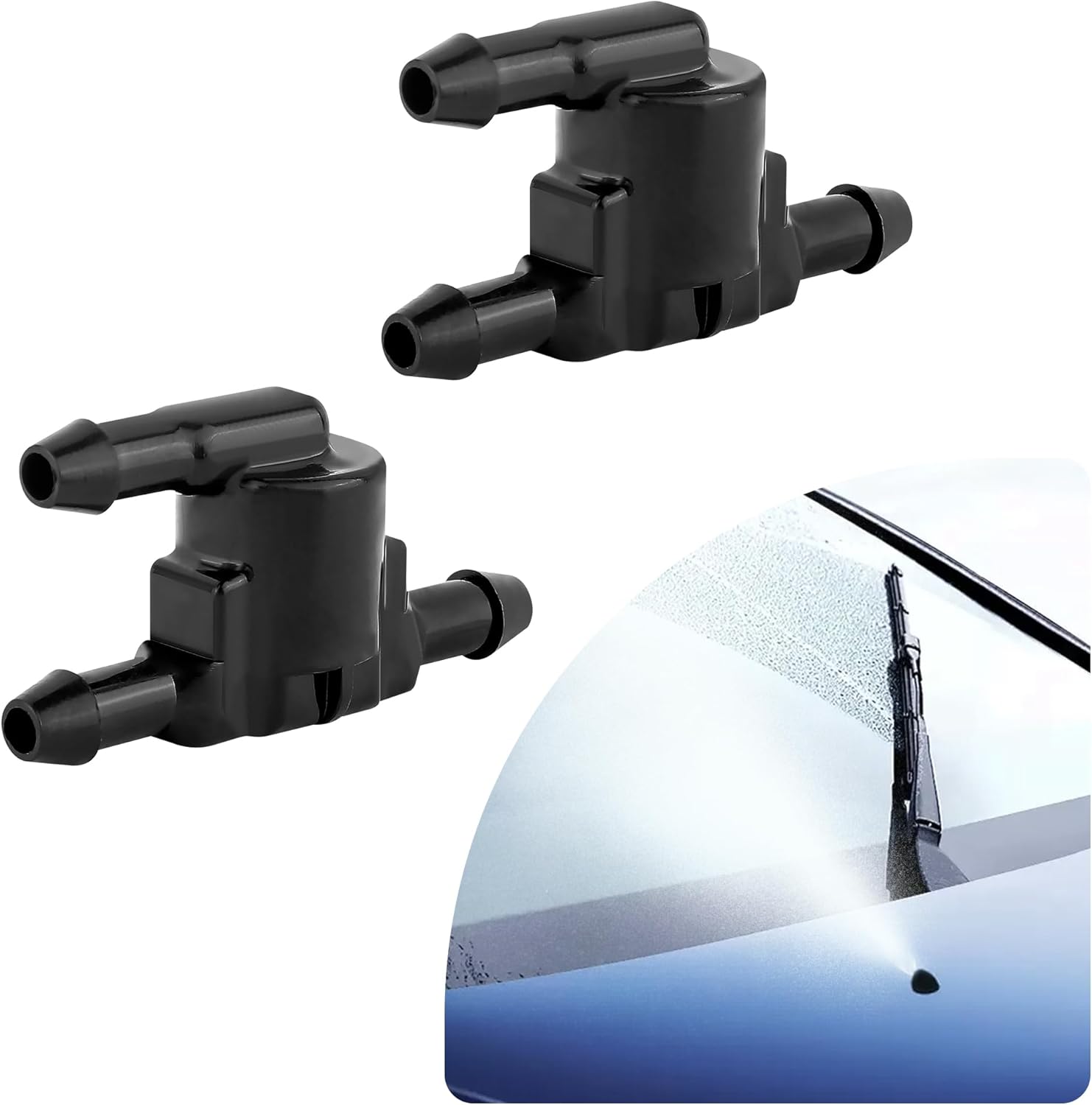 2PCS Front Windshield Washer Nozzle Compatible with Toyota 4Runner Corolla Camry Lexus Scion,Car Windshield Sprayer Nozzle Car Accessories Replacement OEM#8532128020(for Toyota) - Image 1
