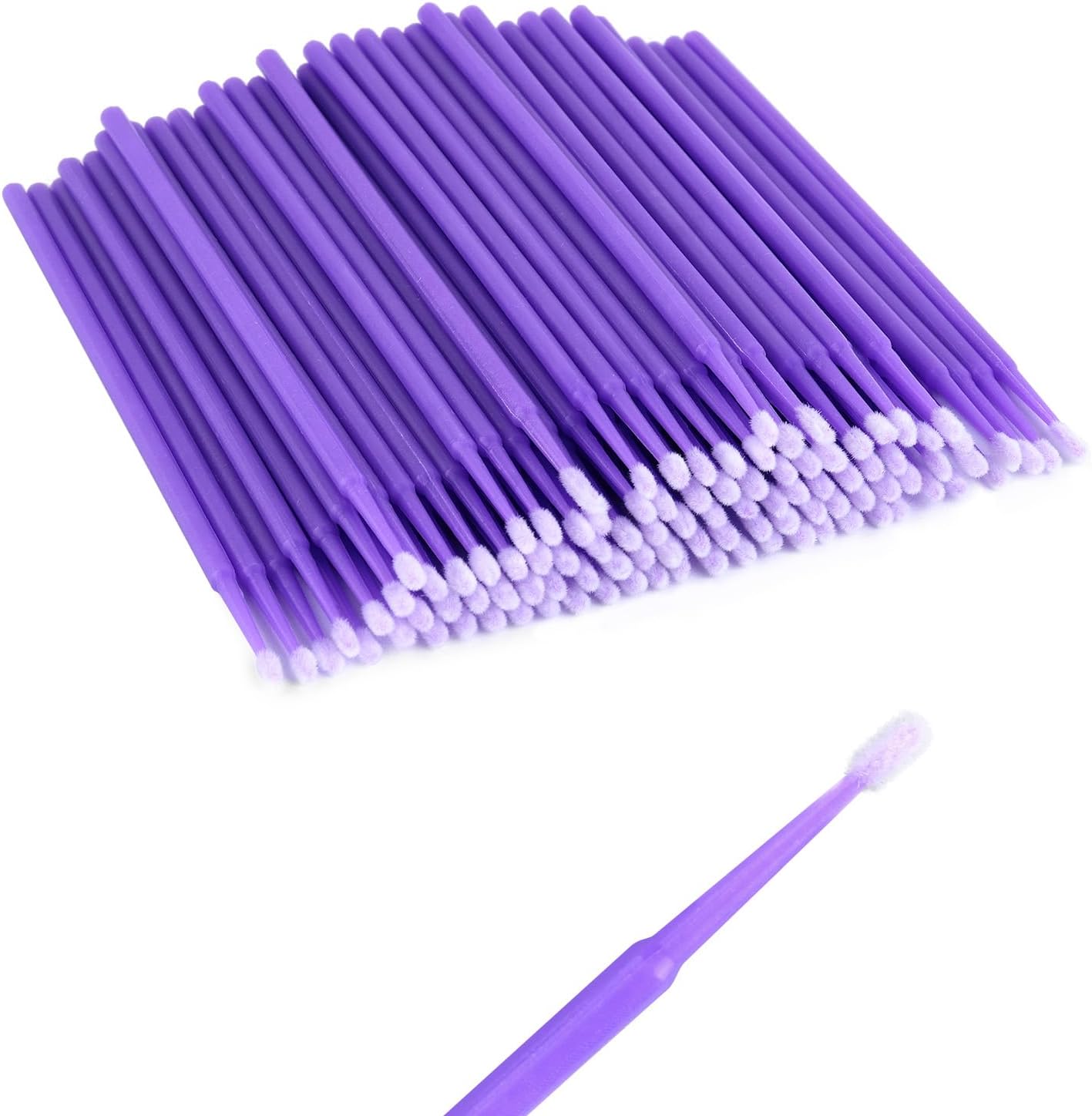 100PCS Car Touch Up Paint Brushes,Single-Use Micro Brushes for Refinishing Car Detail Paint Tiny Paint Brushes Scratches,Practical Car Accessories Micro Paint Brushes for Paint Chip Repair - Image 1