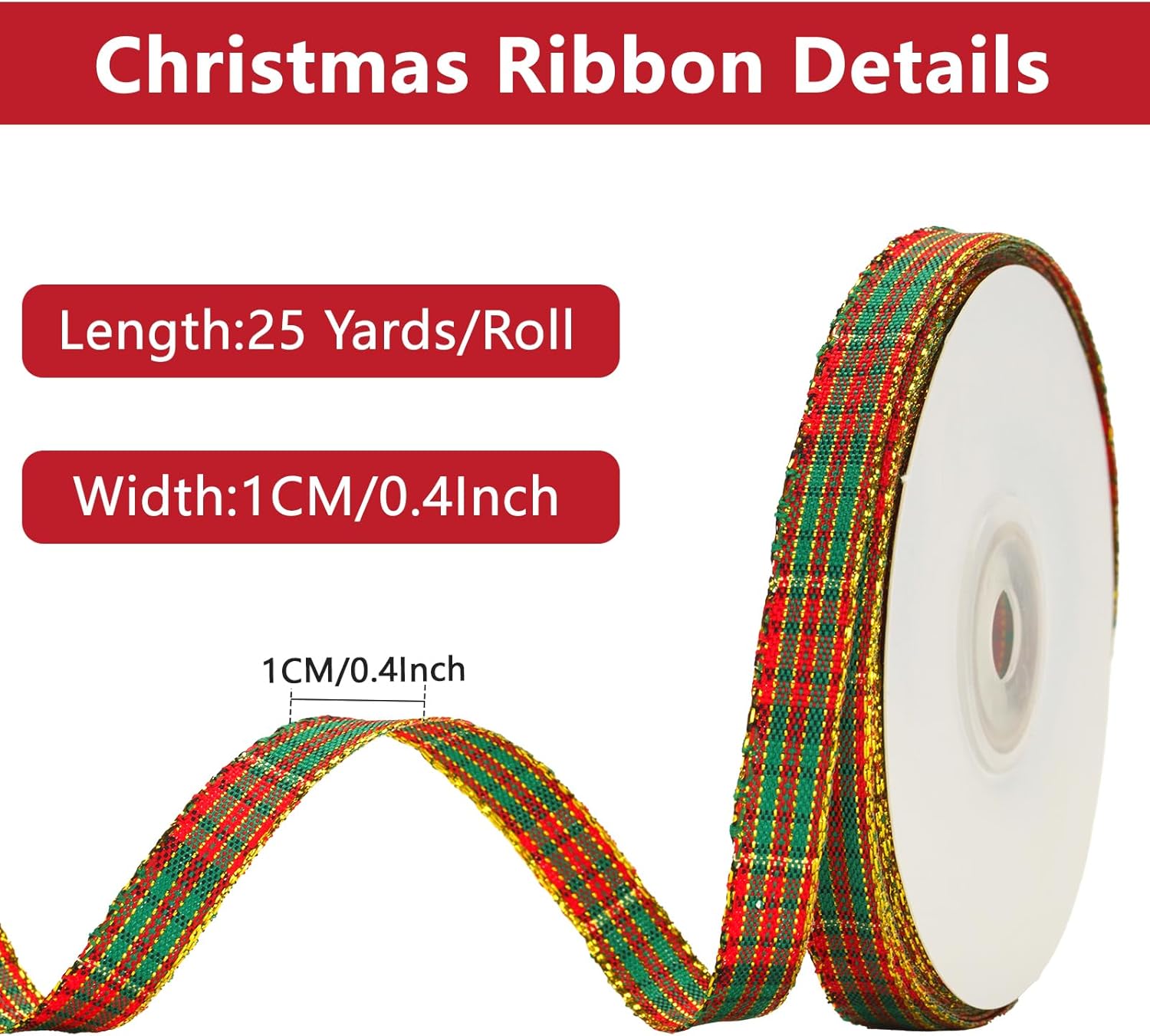 Christmas Ribbon 3/8