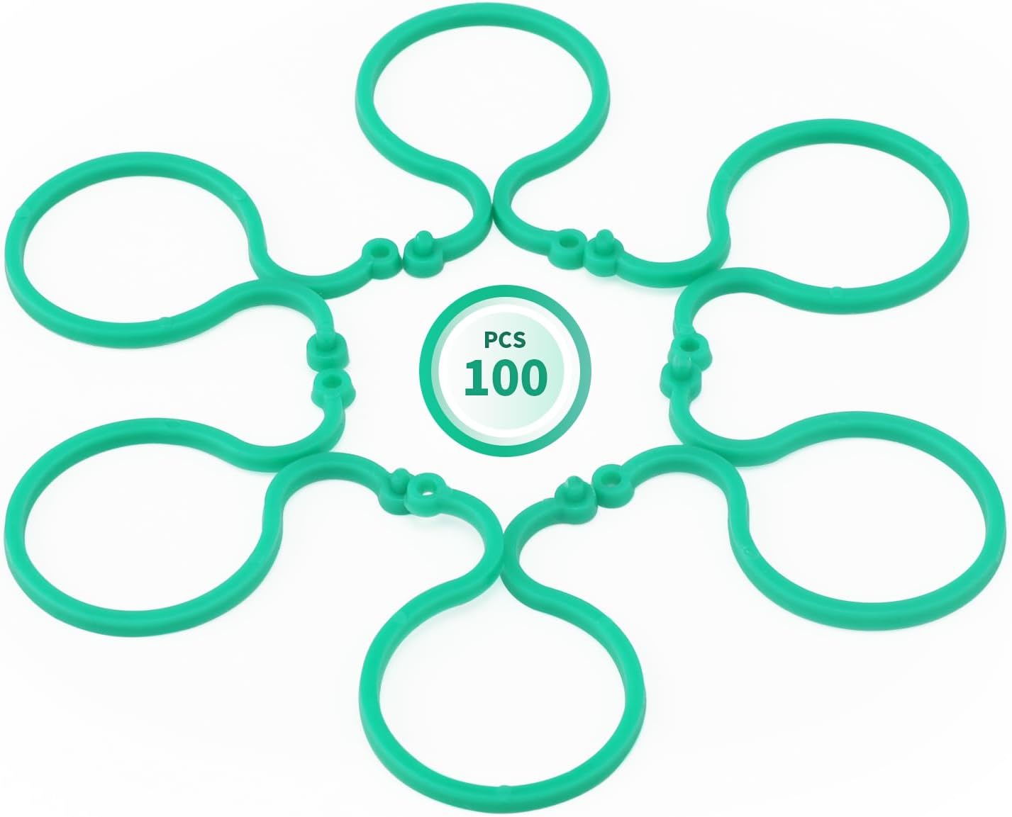 Garden Plant Support Clips 100Pcs Green Tomato Clips Vegetables Vine Flower Clips Garden Clips For Climbing Plants, Securing Plants - Image 3