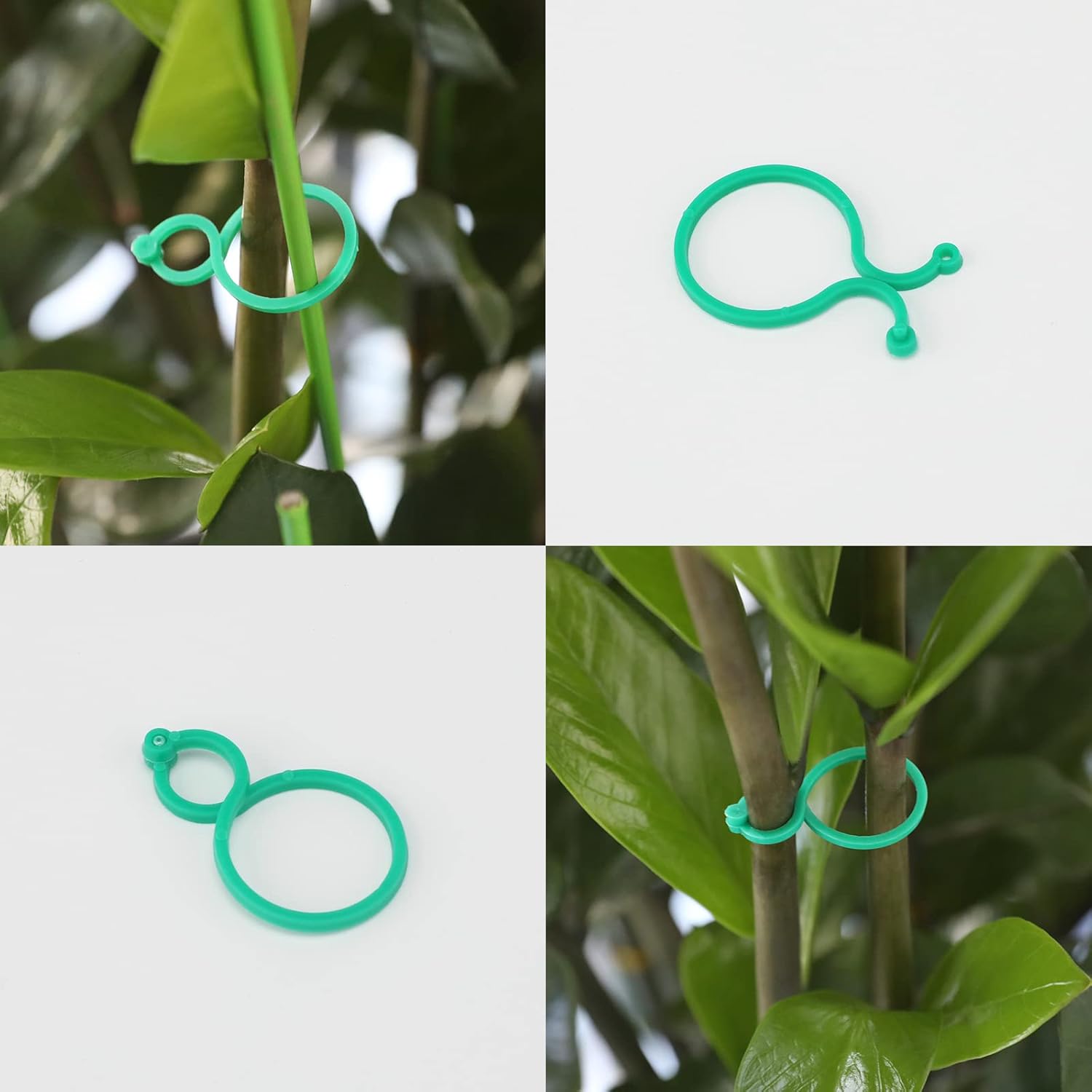 Garden Plant Support Clips 100Pcs Green Tomato Clips Vegetables Vine Flower Clips Garden Clips For Climbing Plants, Securing Plants - Image 6