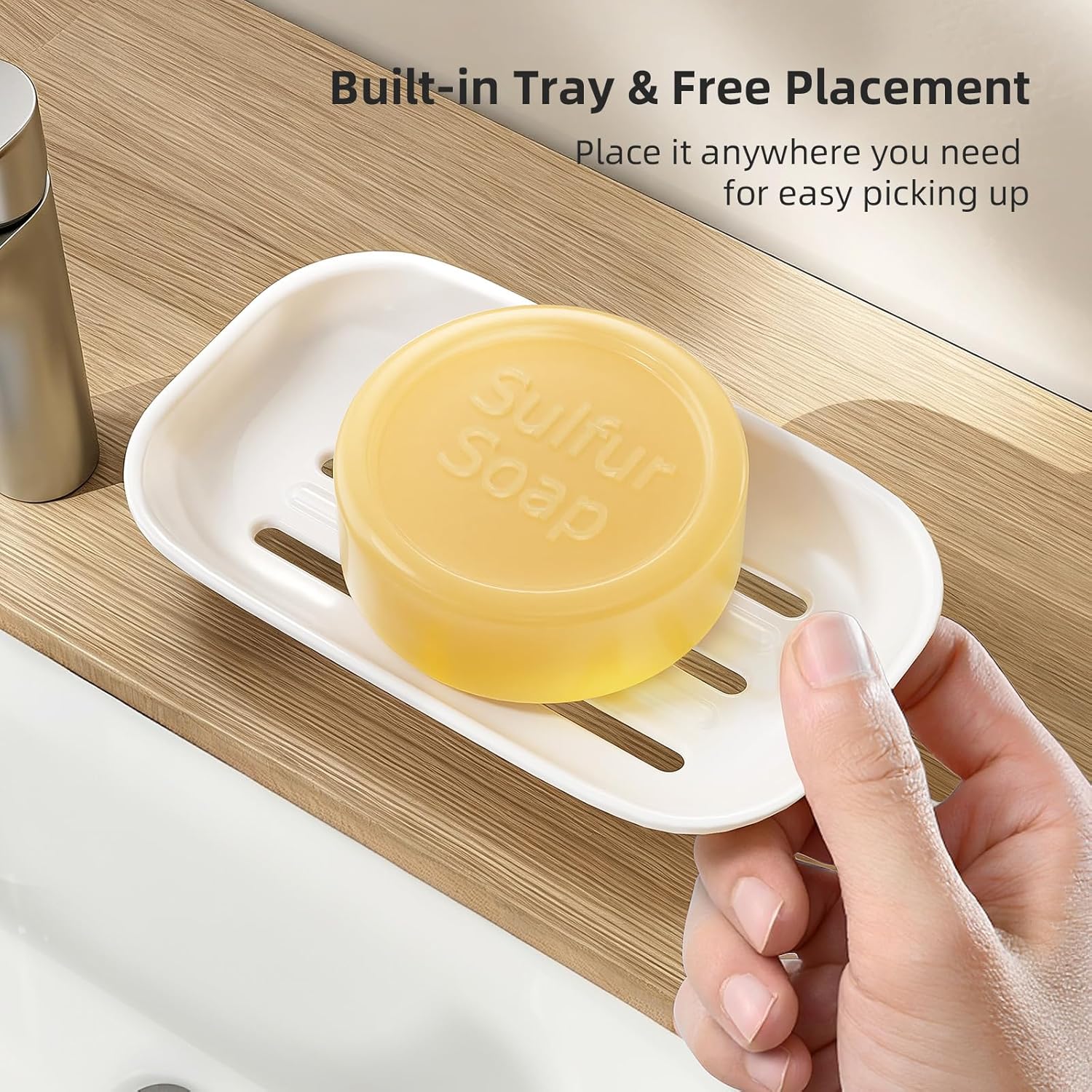 Leakproof Travel Soap Case, Compact Bar Soap Travel Case with Lid, Portable Soap Container Essentials with Drainage Layer for Traveling, Bathroom, Shower, Gym, Camping - Image 3